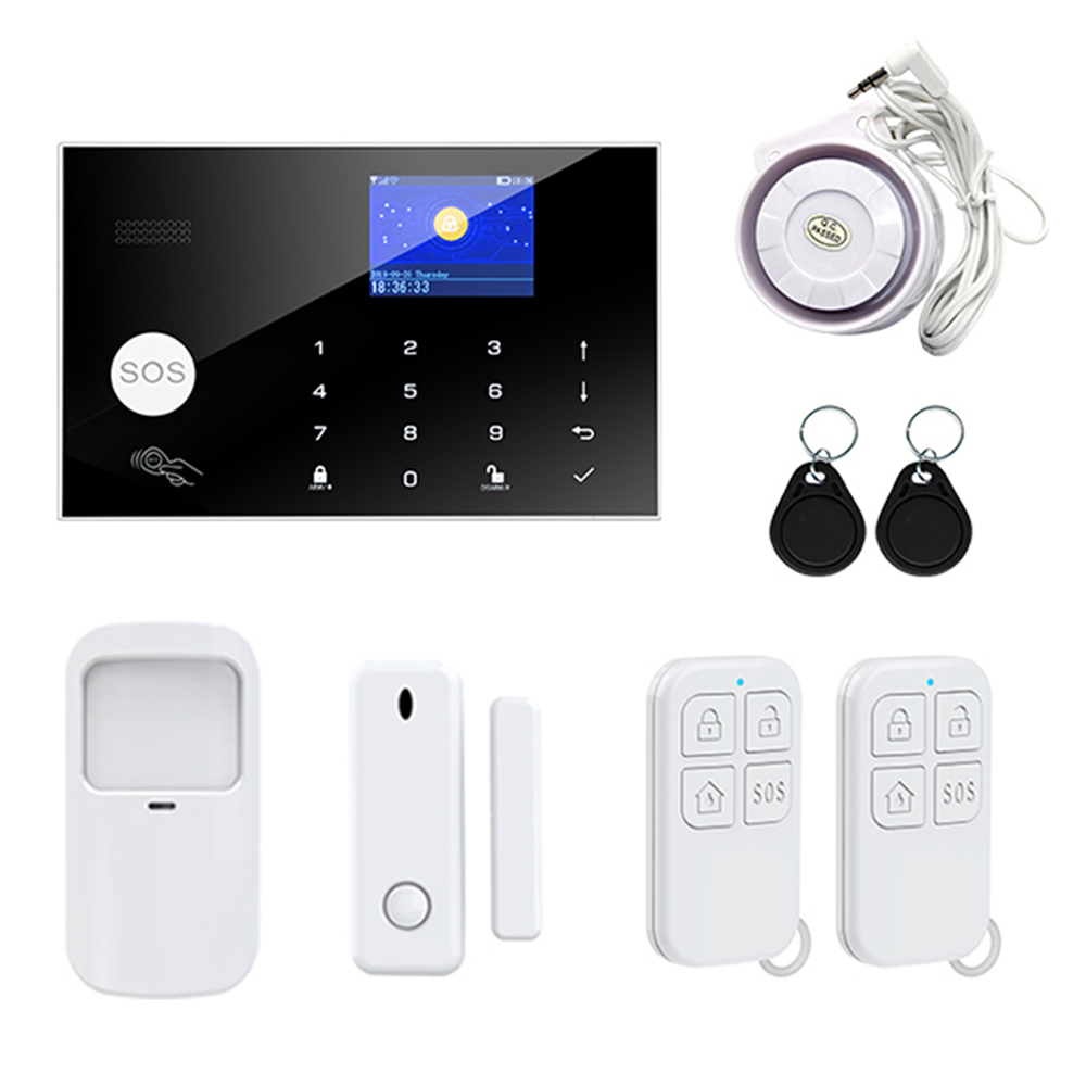 Factory price wholesale gsm wifi home security wireless fire burglar tuya alarm system for home 